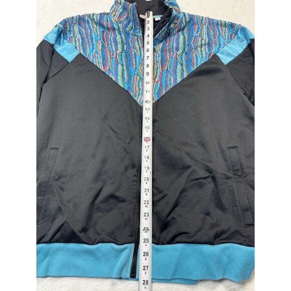 Puma x Coogi Track Jacket Men’s XL Black Blue Knit Panel Retro Streetwear Collab - Picture 9 of 10